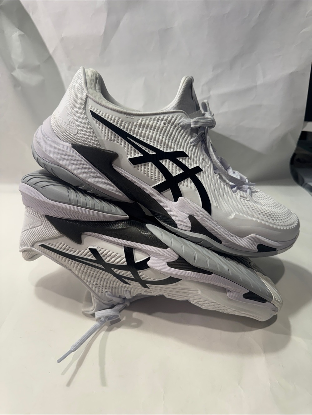 ASICS Court FF 3 Men’s Tennis Shoes Size 11 White Black $170
